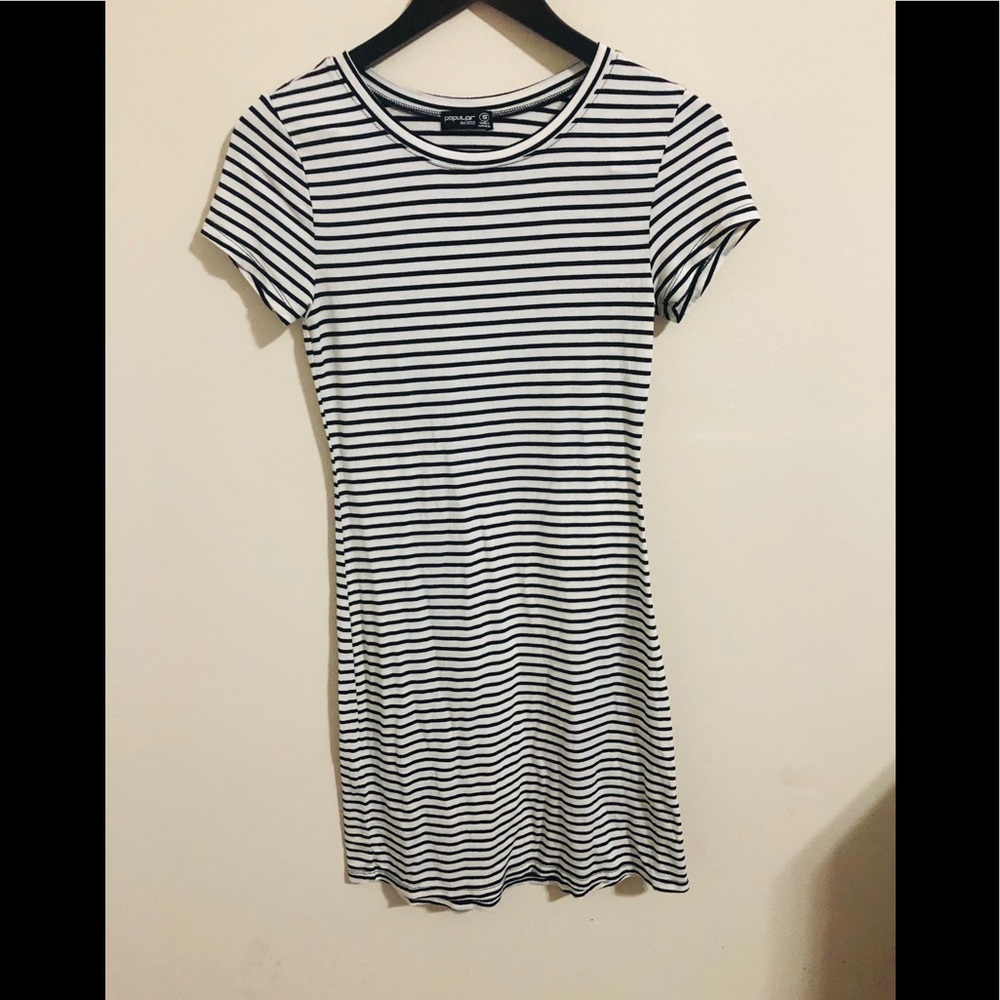 Cute striped T-shirt dress